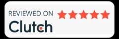 Reviewed on Clutch with a 5-star rating badge