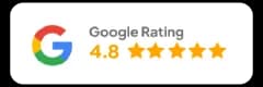 Google Rating 4.8 out of 5 stars badge